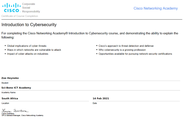 cisco certificate