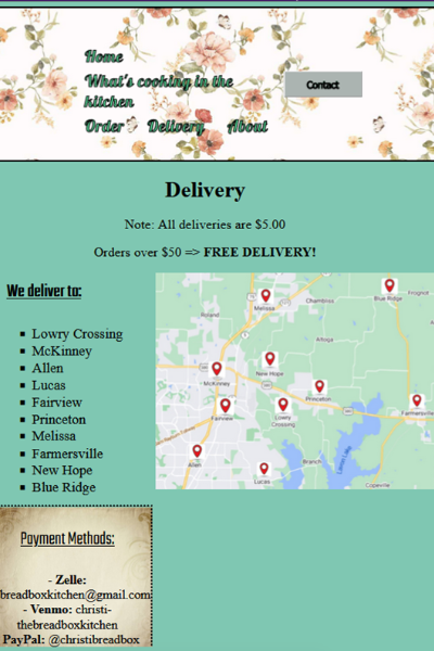 delivery page