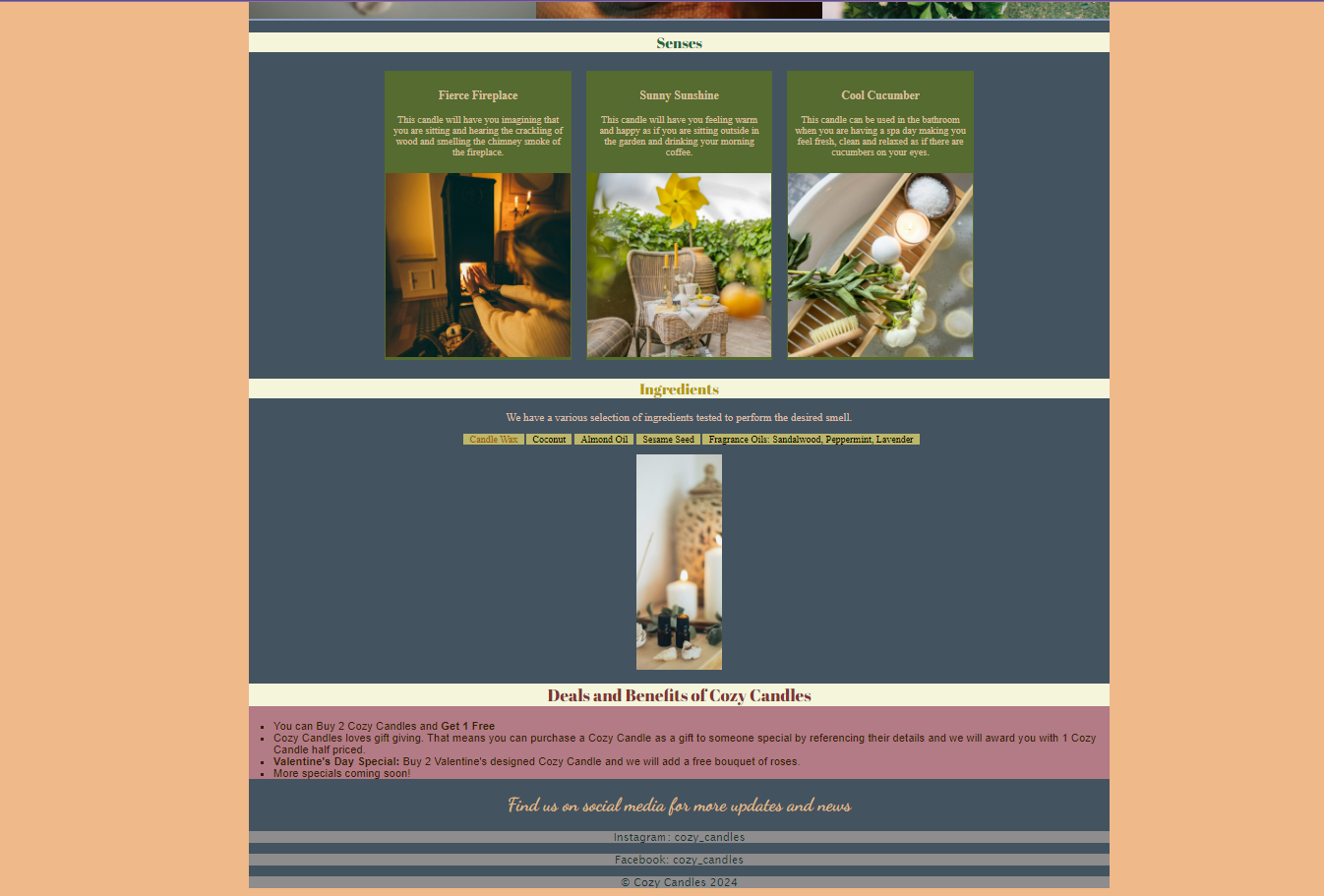 second view of landing page
