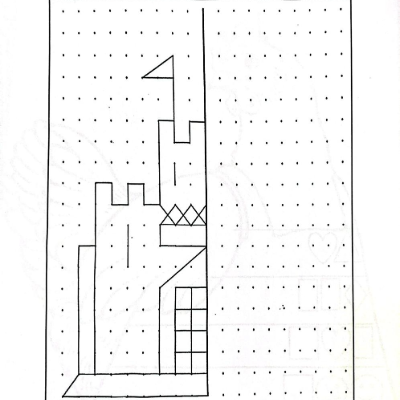Symmetry of a castle worksheet